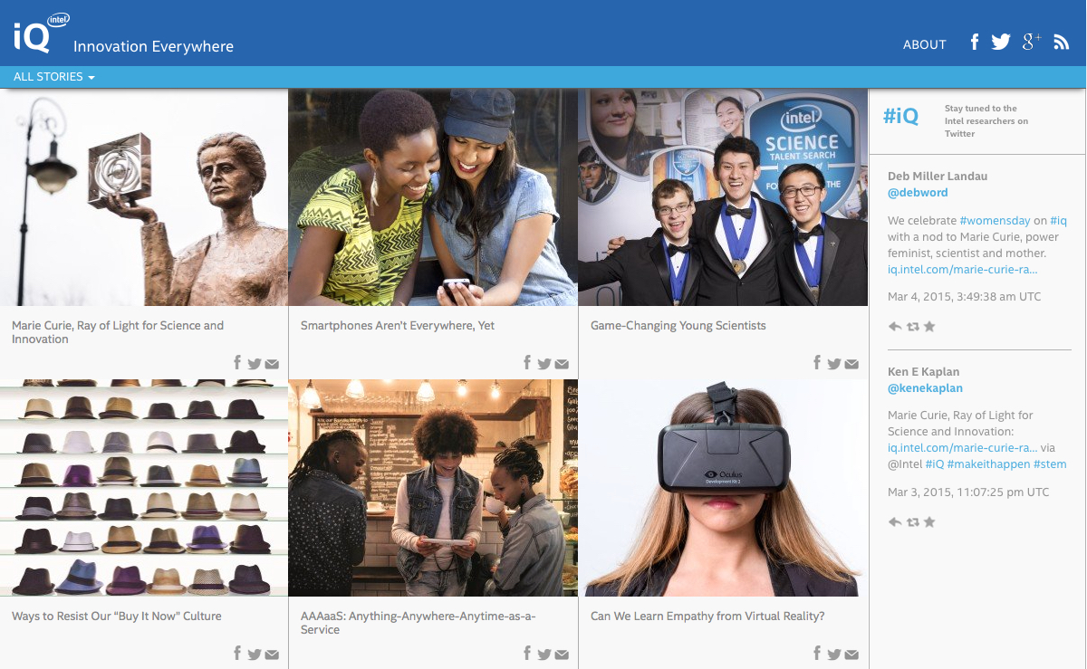 CrispyContent_Content_Curation_www.magazin.intel.de_Screenshot_Homepage